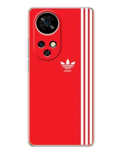 Чехол для Ulefone Note 17 Pro с картинкой «Красный минимализм Adidas»