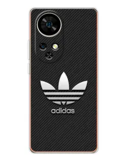 Чехол для Ulefone Note 17 Pro с картинкой «Adidas Карбоновая текстура»