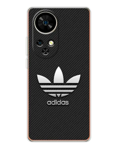 Чехол для Ulefone Note 17 Pro с картинкой «Adidas Карбоновая текстура»