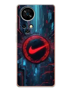 Чехол для Ulefone Note 17 Pro с картинкой «Техногенный стиль Nike»