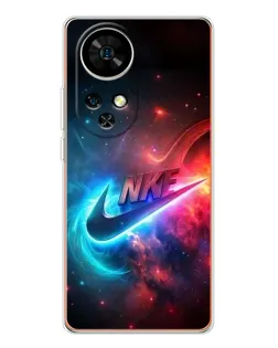 Чехол для Ulefone Note 17 Pro с картинкой «Огненный логотип Nike»