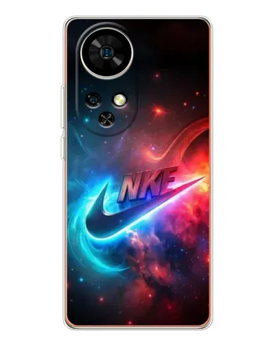 Чехол для Ulefone Note 17 Pro с картинкой «Огненный логотип Nike»