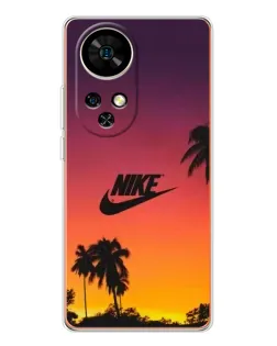 Чехол для Ulefone Note 17 Pro с картинкой «Nike на закате солнца»