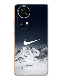 Чехол для Ulefone Note 17 Pro с картинкой «Nike — зимние горы»