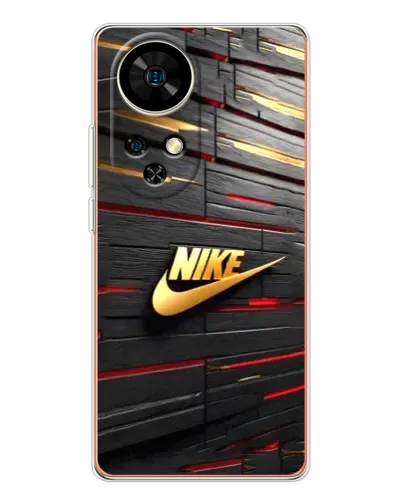 Чехол для Ulefone Note 17 Pro с картинкой «Золотой Nike на металле»