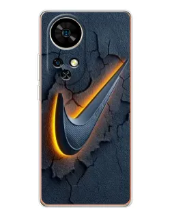 Чехол для Ulefone Note 17 Pro с картинкой «Объемный логотип Найк»