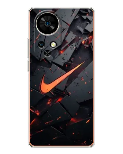 Чехол для Ulefone Note 17 Pro с картинкой «Nike — эффект разломов»
