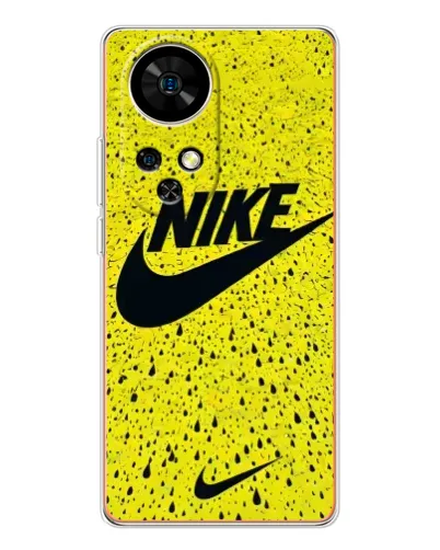 Чехол для Ulefone Note 17 Pro с картинкой «Желтый текстурный Nike»