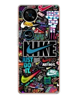 Чехол для Ulefone Note 17 Pro с картинкой «Яркий коллаж Nike»