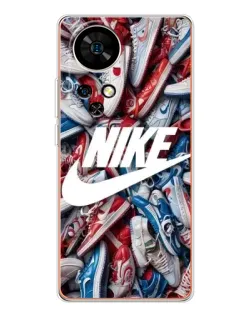Чехол для Ulefone Note 17 Pro с картинкой «Коллаж кроссовок Найк»