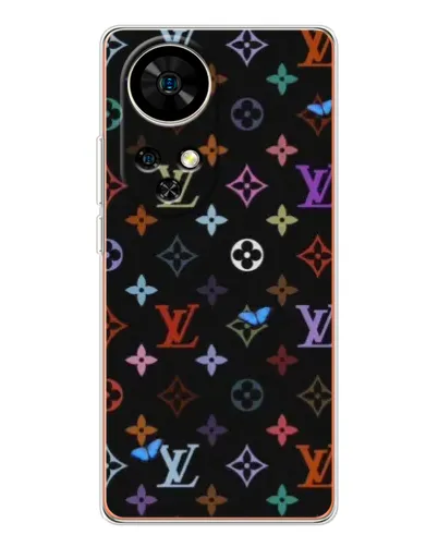 Чехол для Ulefone Note 17 Pro с картинкой «Цветная монограмма LV»