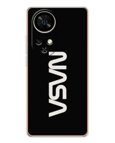 Чехол для Ulefone Note 17 Pro с картинкой «NASA — вертикальный логотип»