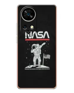 Чехол для Ulefone Note 17 Pro с картинкой «NASA — шагаем по Луне»