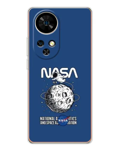 Чехол для Ulefone Note 17 Pro с картинкой «NASA — лунная миссия»