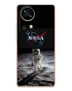 Чехол для Ulefone Note 17 Pro с картинкой «Астронавт на Луне»