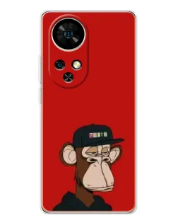 Чехол для Ulefone Note 17 Pro с картинкой «Bored Ape — красный фон» Чехол для Ulefone Note 17 Pro с картинкой «Bored Ape — красный фон»
