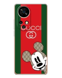 Чехол для Ulefone Note 17 Pro с картинкой «Gucci — полосы и Микки»