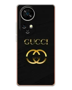 Чехол для Ulefone Note 17 Pro с картинкой «Золотой логотип Gucci»