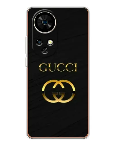 Чехол для Ulefone Note 17 Pro с картинкой «Золотой логотип Gucci»