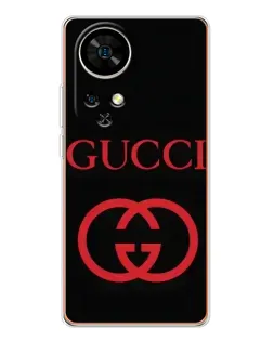 Чехол для Ulefone Note 17 Pro с картинкой «Gucci — красный логотип»