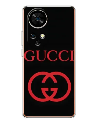 Чехол для Ulefone Note 17 Pro с картинкой «Gucci — красный логотип»