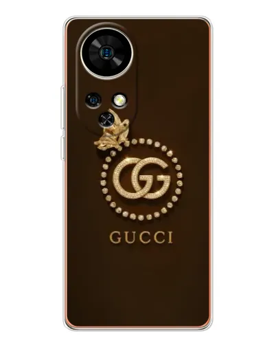 Чехол для Ulefone Note 17 Pro с картинкой «Gucci — золотая бабочка»