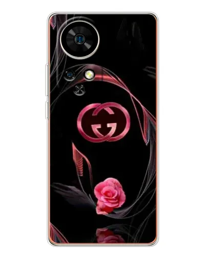 Чехол для Ulefone Note 17 Pro с картинкой «Gucci — неоновая роза»