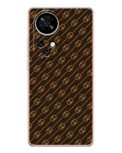 Чехол для Ulefone Note 17 Pro с картинкой «Gucci — золотые диагонали»