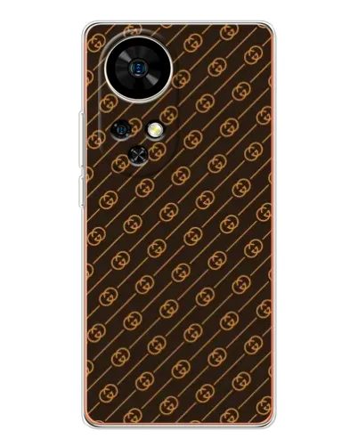 Чехол для Ulefone Note 17 Pro с картинкой «Gucci — золотые диагонали»
