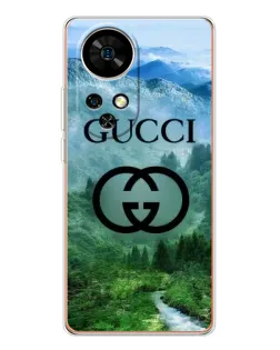 Чехол для Ulefone Note 17 Pro с картинкой «Gucci — горный пейзаж»