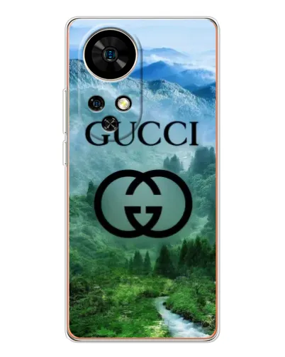 Чехол для Ulefone Note 17 Pro с картинкой «Gucci — горный пейзаж»