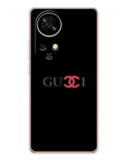 Чехол для Ulefone Note 17 Pro с картинкой «Gucci — красный градиент»