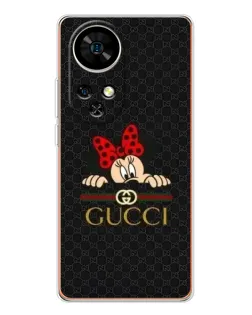 Чехол для Ulefone Note 17 Pro с картинкой «Минни Маус Gucci — черный»
