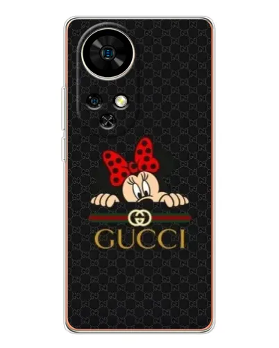 Чехол для Ulefone Note 17 Pro с картинкой «Минни Маус Gucci — черный»