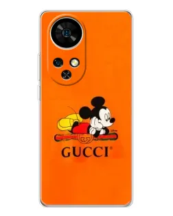 Чехол для Ulefone Note 17 Pro с картинкой «Микки Маус Gucci — оранж»