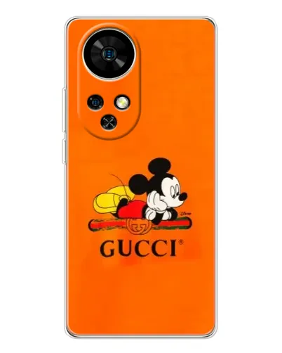 Чехол для Ulefone Note 17 Pro с картинкой «Микки Маус Gucci — оранж»