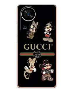 Чехол для Ulefone Note 17 Pro с картинкой «Gucci — герои Disney и монограмма»