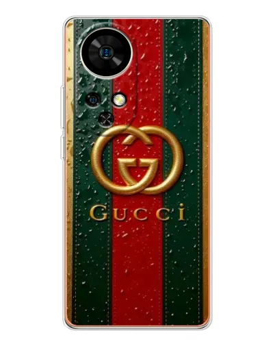 Чехол для Ulefone Note 17 Pro с картинкой «Gucci — фирменная полоса и золото» Чехол для Ulefone Note 17 Pro с картинкой «Gucci — фирменная полоса и золото»