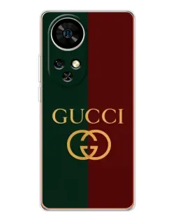 Чехол для Ulefone Note 17 Pro с картинкой «Gucci — темно-зеленый градиент»