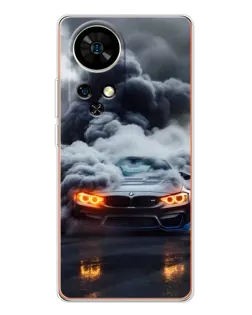 Чохол для Ulefone Note 17 Pro з картинкою «BMW у диму»