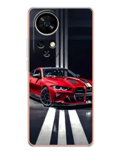 Чохол для Ulefone Note 17 Pro з картинкою «Червона BMW на дорозі»