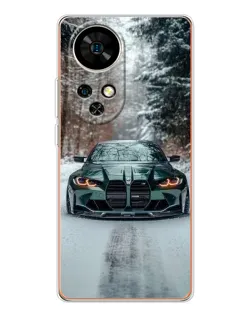 Чохол для Ulefone Note 17 Pro з картинкою «BMW у зимовому лісі»