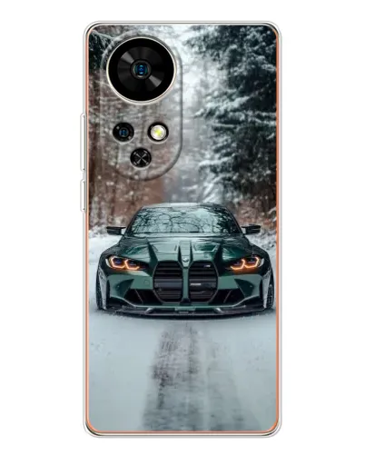 Чохол для Ulefone Note 17 Pro з картинкою «BMW у зимовому лісі»