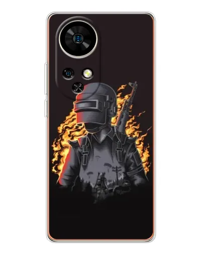 Чехол для Ulefone Note 17 Pro с картинкой «PUBG — огненный силуэт» Чехол для Ulefone Note 17 Pro с картинкой «PUBG — огненный силуэт»