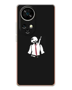 Чехол для Ulefone Note 17 Pro с картинкой «PUBG — силуэт воина»