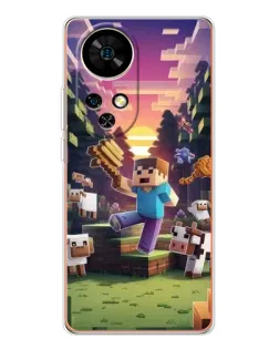 Чехол для Ulefone Note 17 Pro с картинкой «Стив на ферме» Чехол для Ulefone Note 17 Pro с картинкой «Стив на ферме»