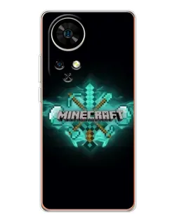 Чохол для Ulefone Note 17 Pro з картинкою «Minecraft Diamond лого»