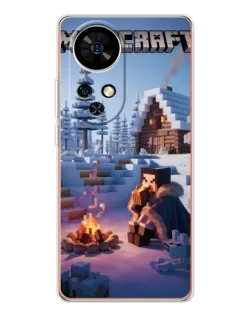 Чохол для Ulefone Note 17 Pro з картинкою «Зимовий Minecraft»