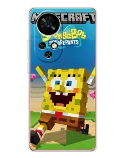 Чохол для Ulefone Note 17 Pro з картинкою «Губка Боб Minecraft»