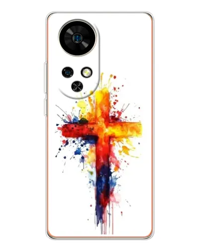 Чохол для Ulefone Note 17 Pro з картинкою «Акварельний хрест»